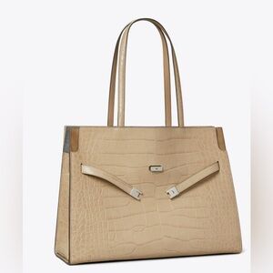 TORY BURCH LEE RADZIWILL EMBOSSED TOTE